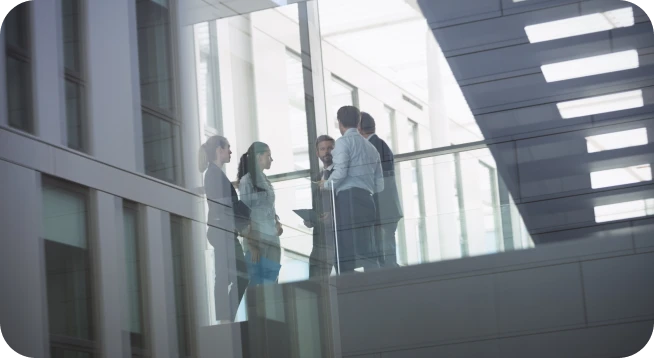 businesspeople-interacting-inside-office-building